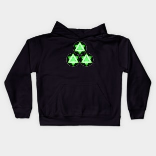 Green Triangles Kids Hoodie